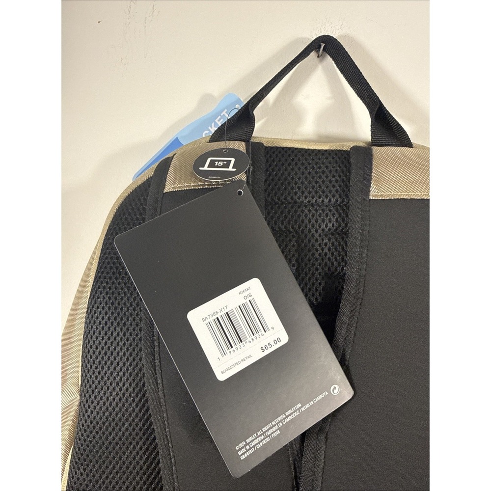 Hurley Lightweight Rider Backpack Khaki NWT - Picture 3 of 5